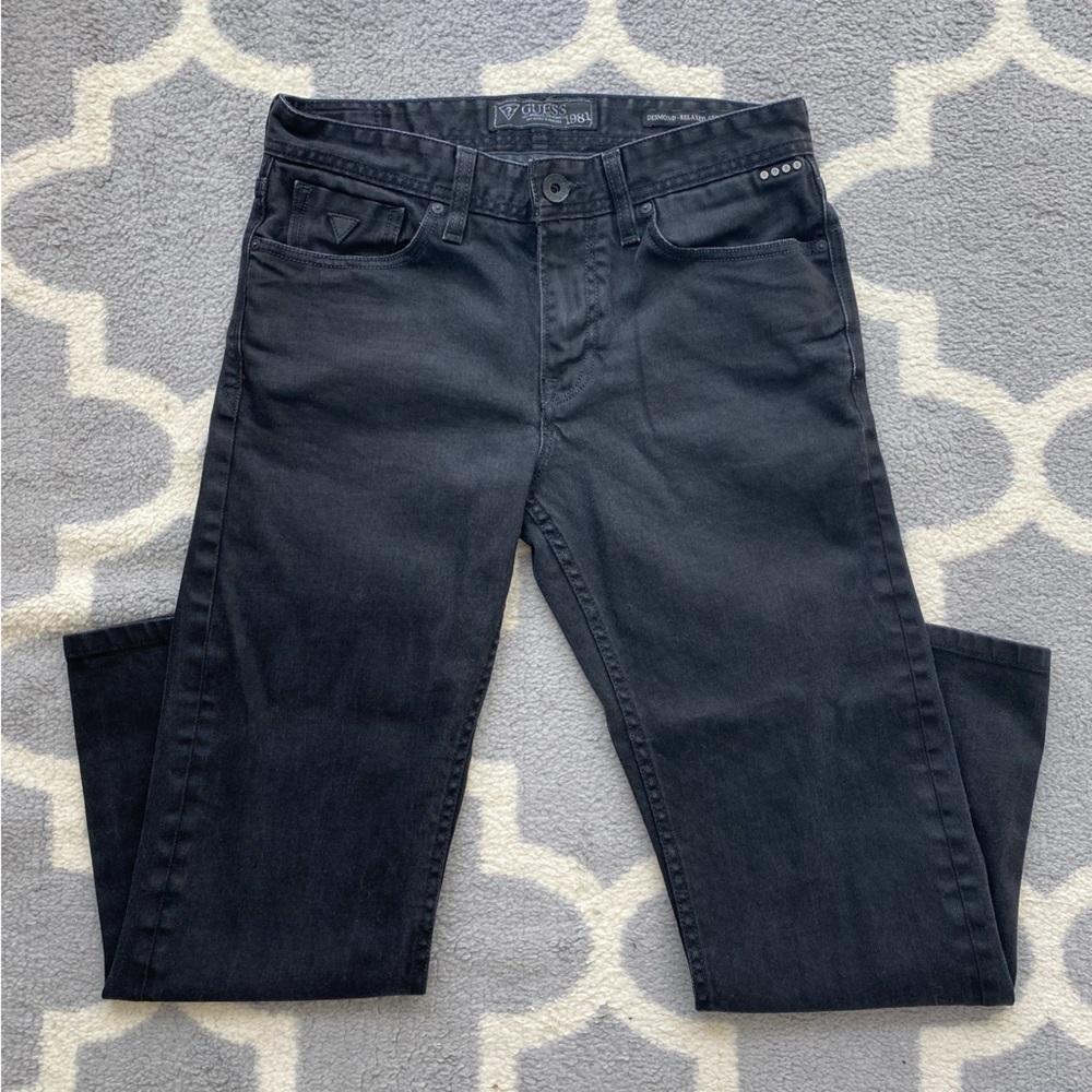 Guess Black Relaxed Straight Jeans